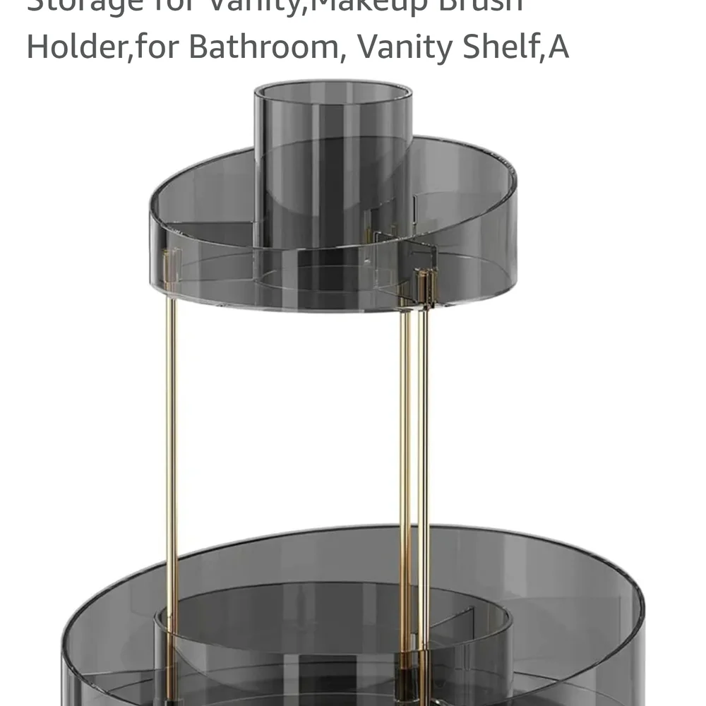 NWB- MAKEUP/Cosmetics SPINNER organizer - Black/Gold